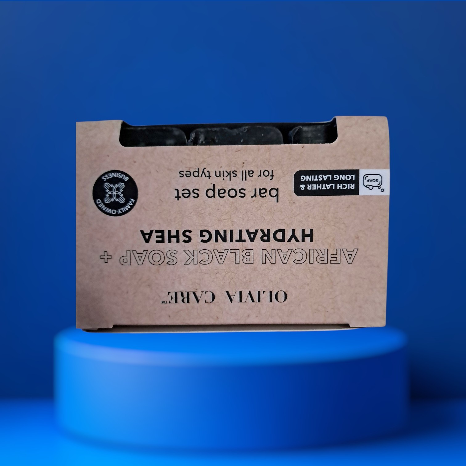 Olivia Care AFRICAN BLACK BAR SOAP Hydrating SHEA 1 Pack 3pc Set New!