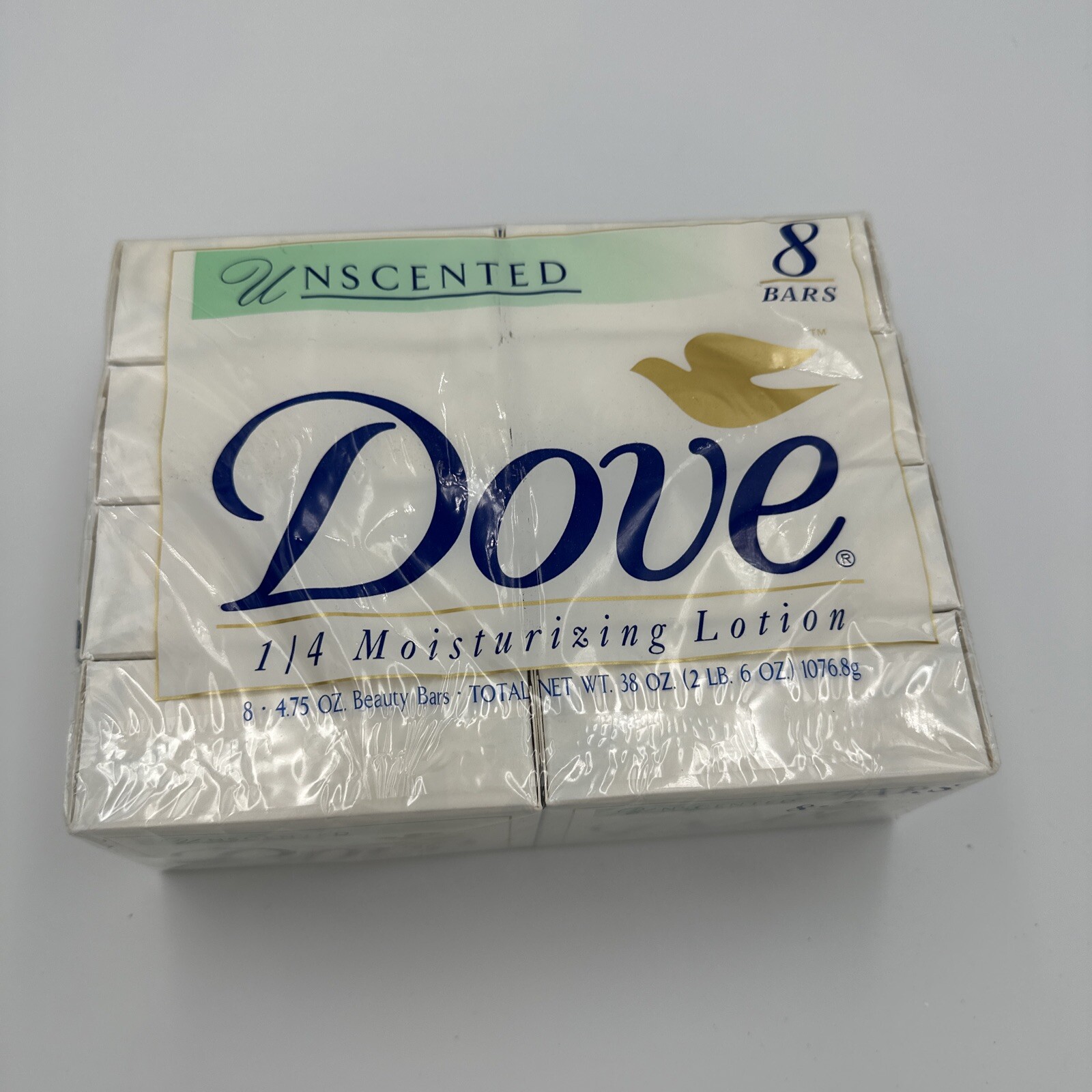 8 Vintage DOVE Unscented Bar Soap 1/4 Moisturizer Lever 4.75oz Made In Usa 1997