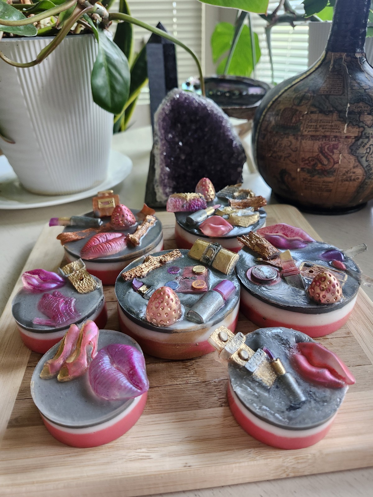 Handcrafted “Smoked Strawberry, Suede, & Stillettos” Goat Milk Aloe Soap
