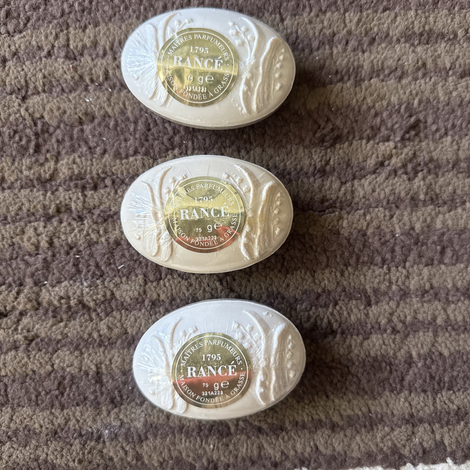 Rancé 1795 Lily of the Valley Soap Set – 3 Hand-Pressed Italian Bars New