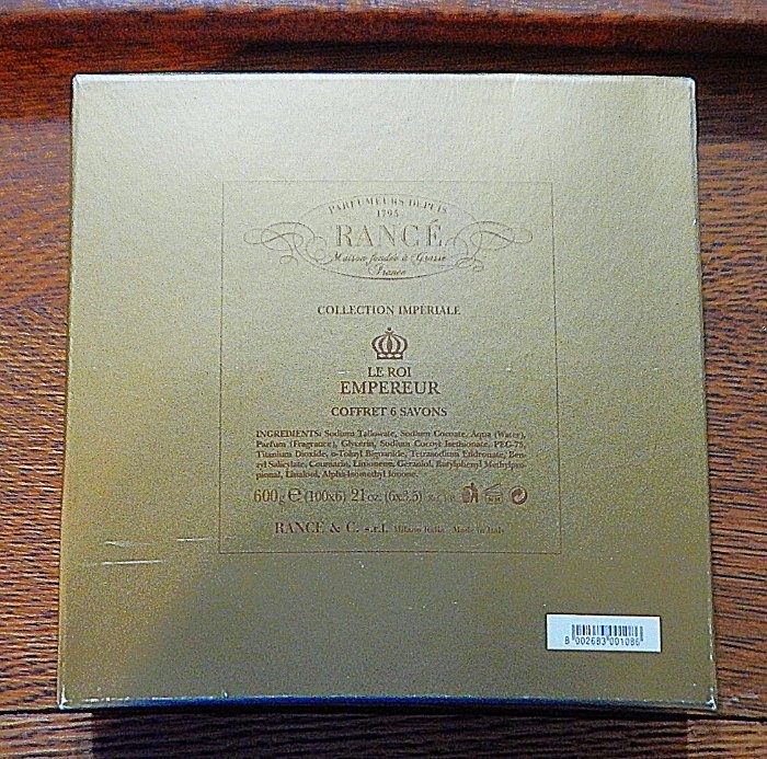 FRANCOIS RANCE SOAP IMPERIALE LE ROI EMPEREUR COLLECTION Fine Bath Soap Box of 6