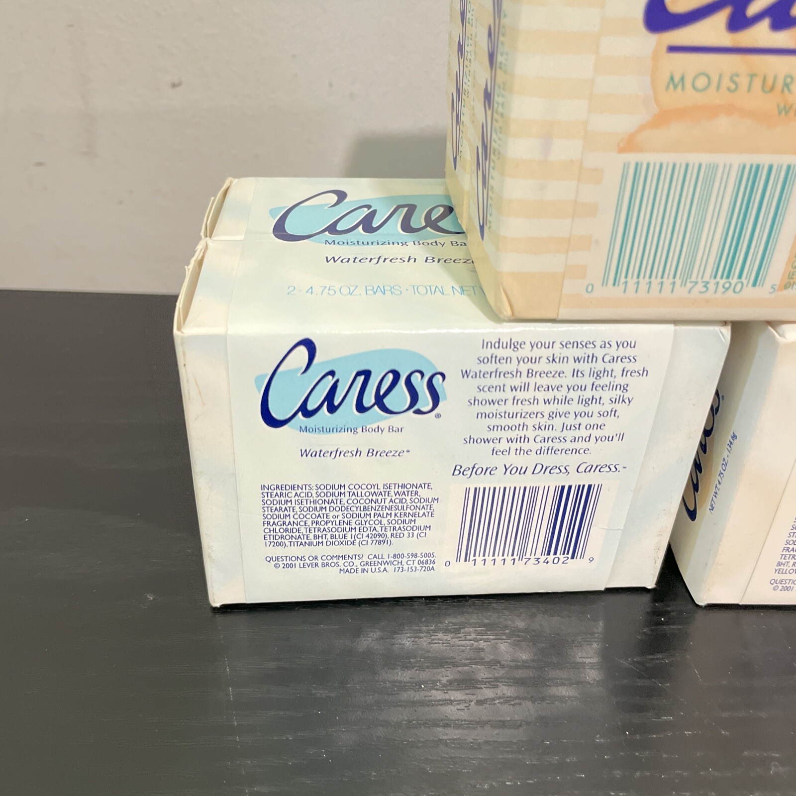 2001 / 1993 Caress Body Bar Soap Original Peach Water fresh Breeze Nature’s Silk