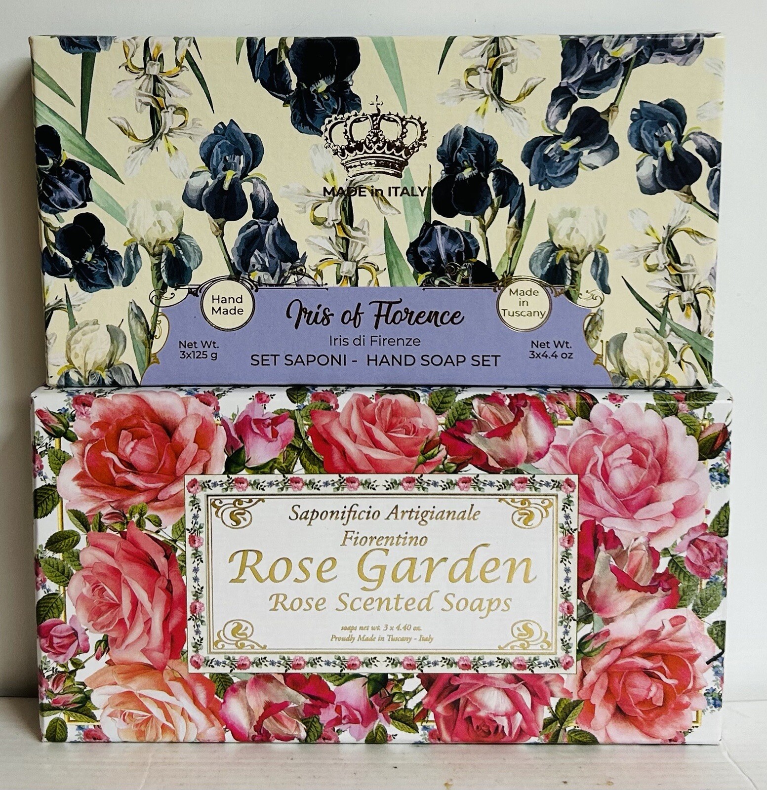 Saponificio ~ Rose Garden & Iris of Florence Bar Soap 6 Bars 4.40 oz Each