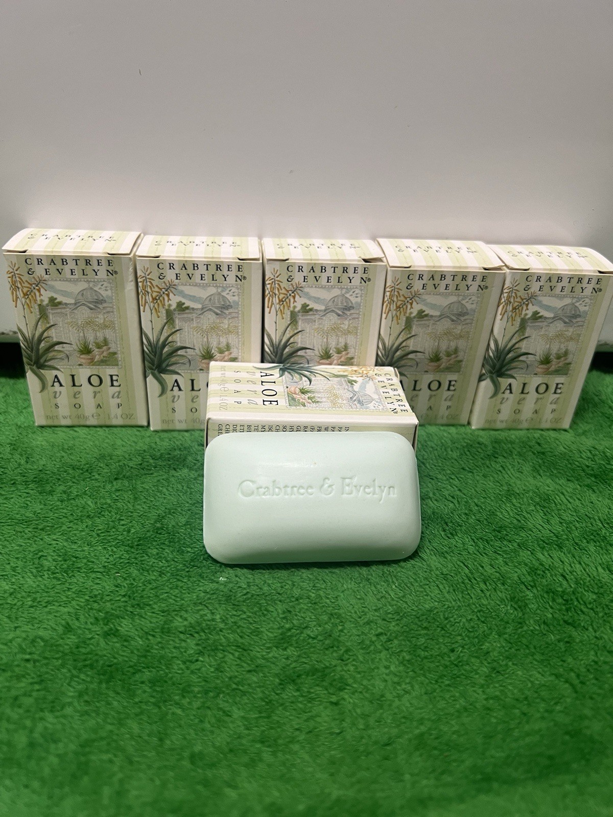 Crabtree & Evelyn Aloe Vera Travel Size Soap 1.4oz Or 40g Brand New Lot of 6