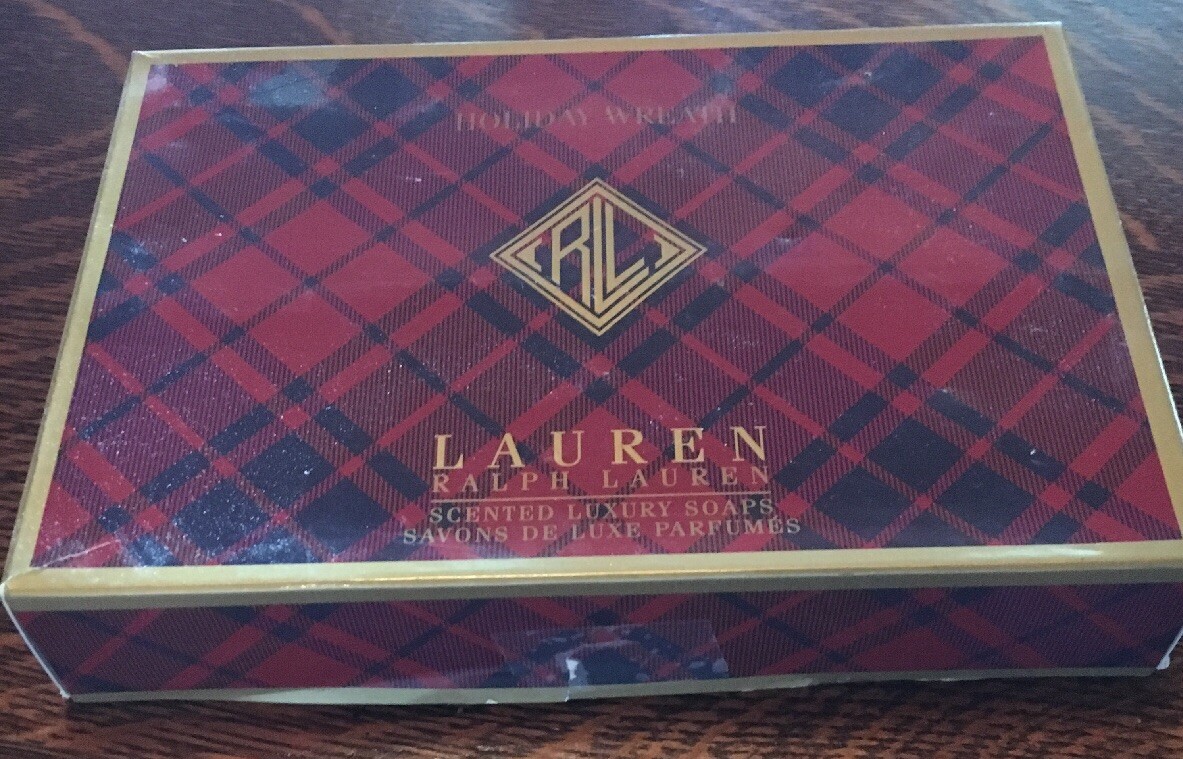 Rare Ralph Lauren Holiday Wreath Scented Luxury Soap Set 6 Guest Soaps