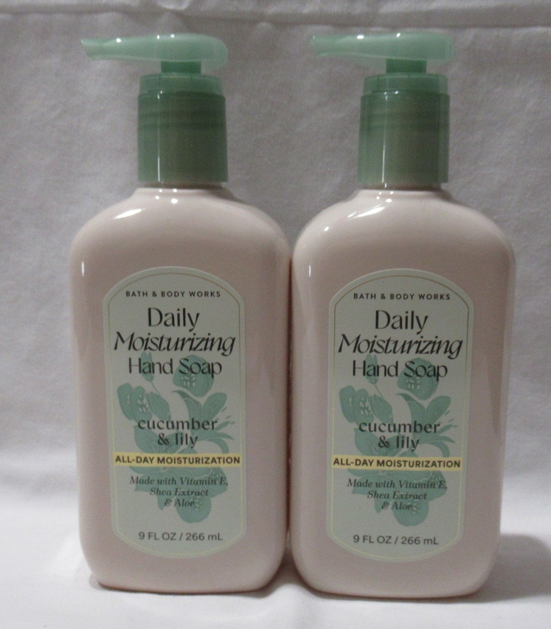 Bath & Body Works Daily Moisturizing Hand Soap Lot Set of 2 CUCUMBER & LILY