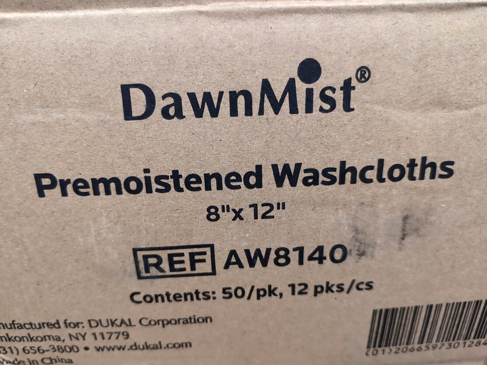 600 Pieces Dukal DawnMist Incontinence WashCloths 8″ x 12″ Wipes AW8140