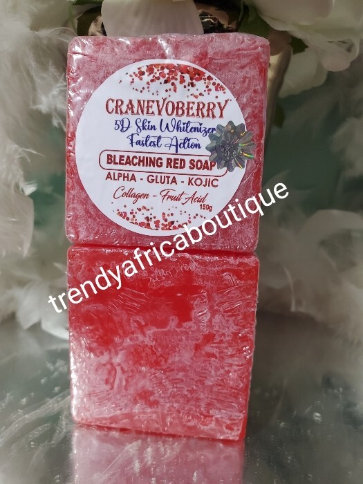 CRANEVOBERRY 5D Skin Whitenizer Soap Fastest. Bleaching Red Soap 150g X 1🔥👌