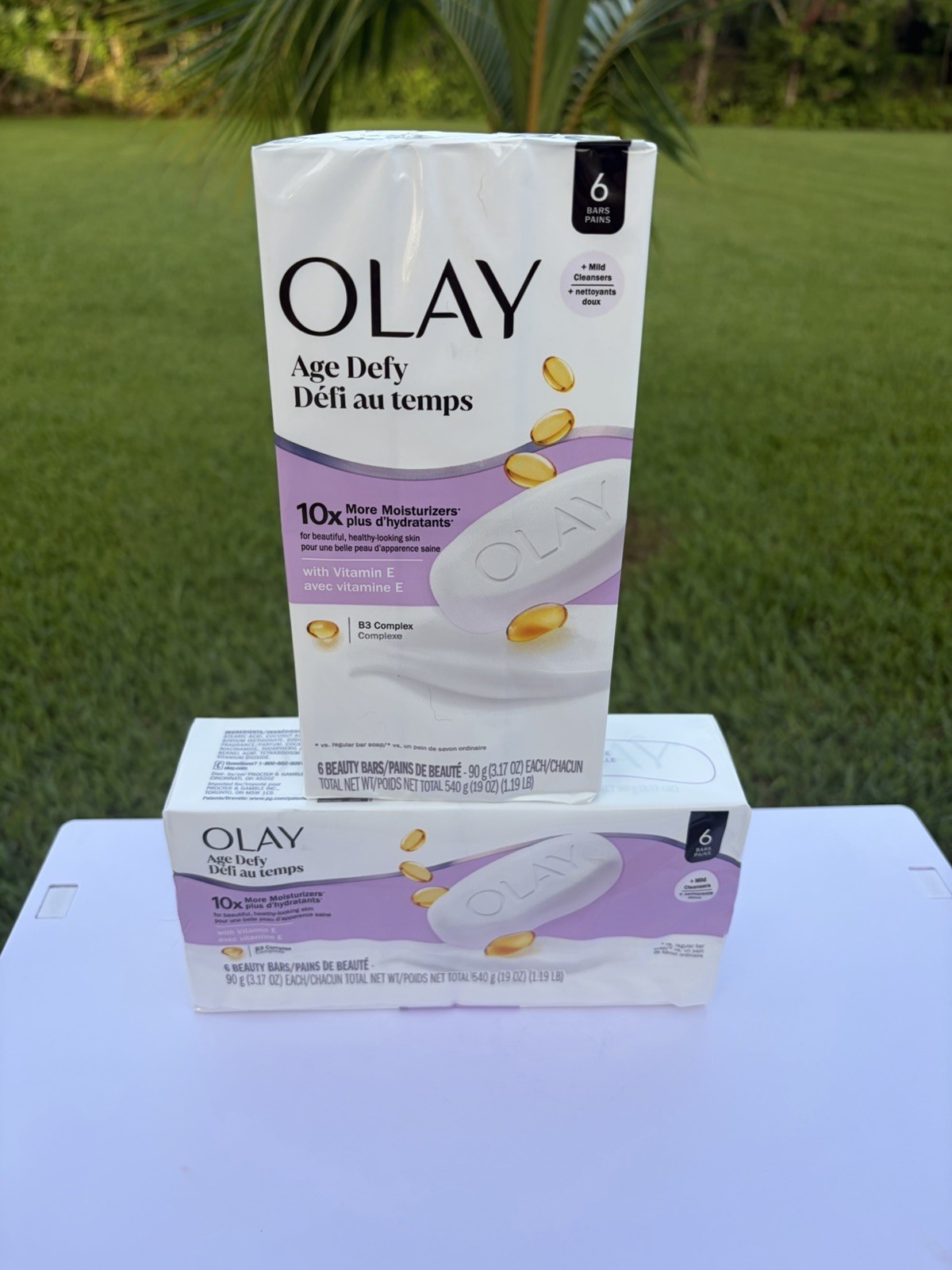 Olay Age Defy Beauty Bar Soap with Vitamin E & B3 Complex – 2 Boxes – New