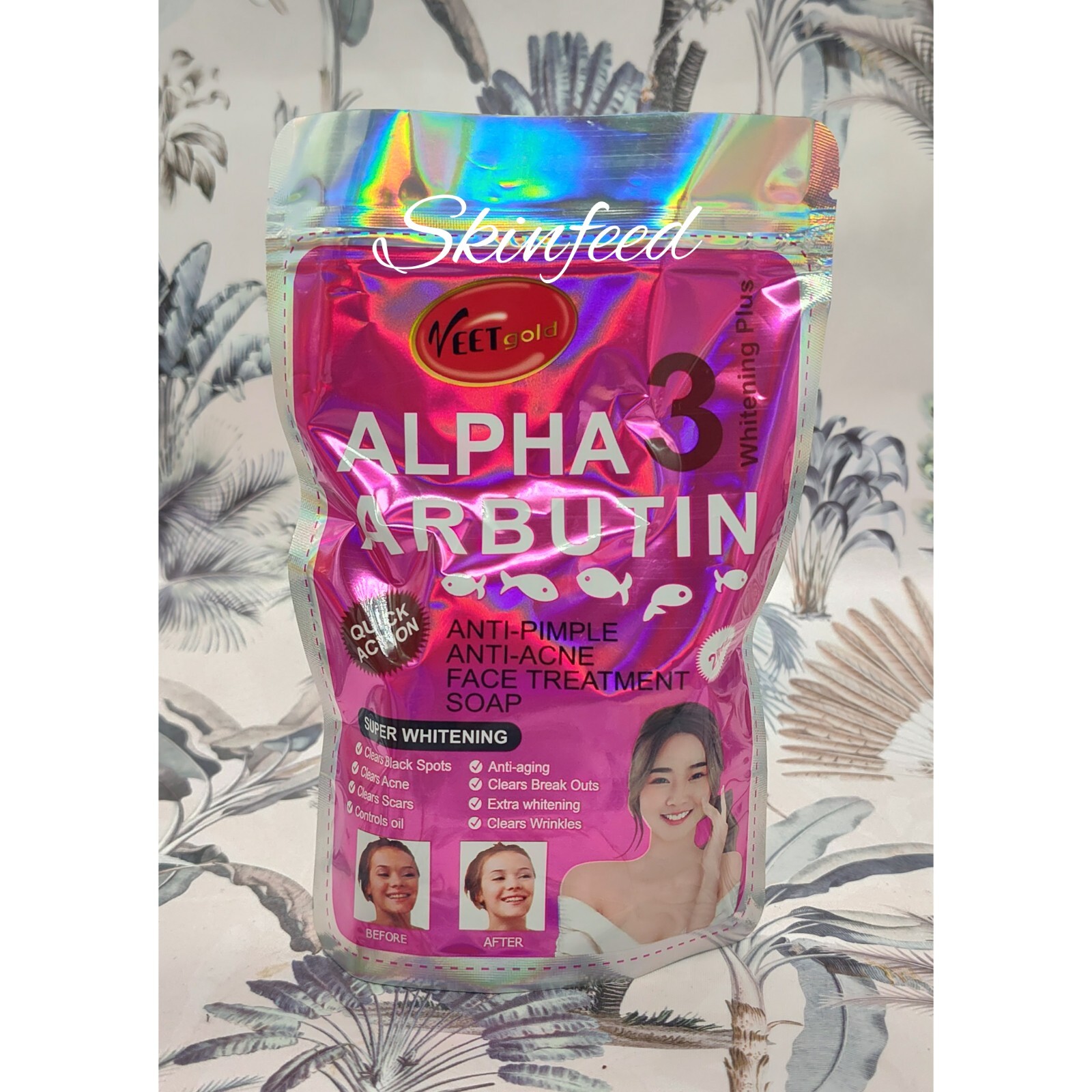 Veet Gold ALPHA ARBUTIN Anti Pimple,Anti Acne &Face Soap 💯% Effective