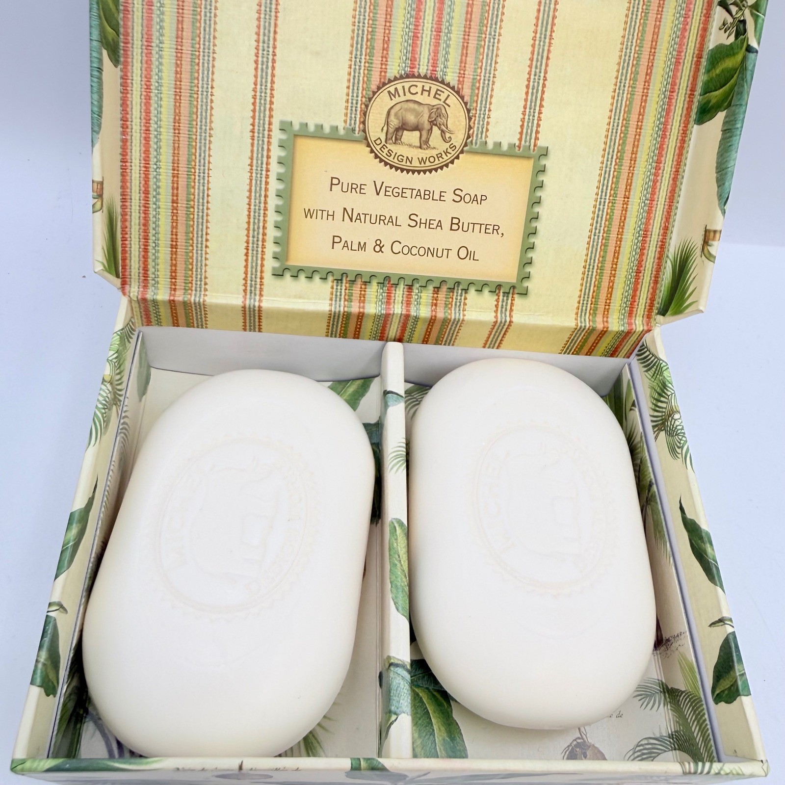Michel Design Works Palm Paradise Grapefruit Ginger Shea Butter Soap Set 2 Bars