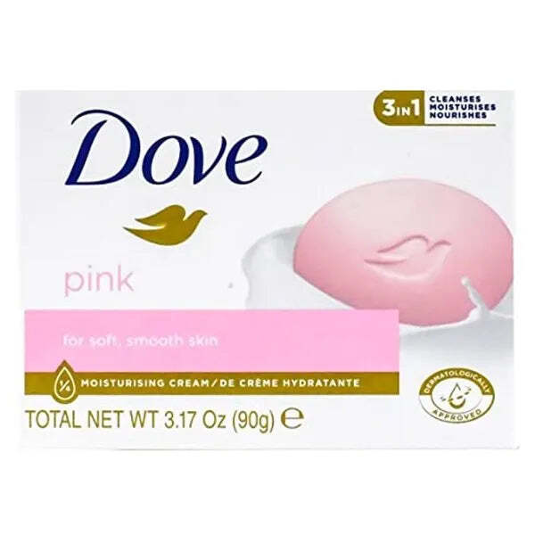 Dove Pink Bar Soap For Soft, Smooth Skin, 3.17oz