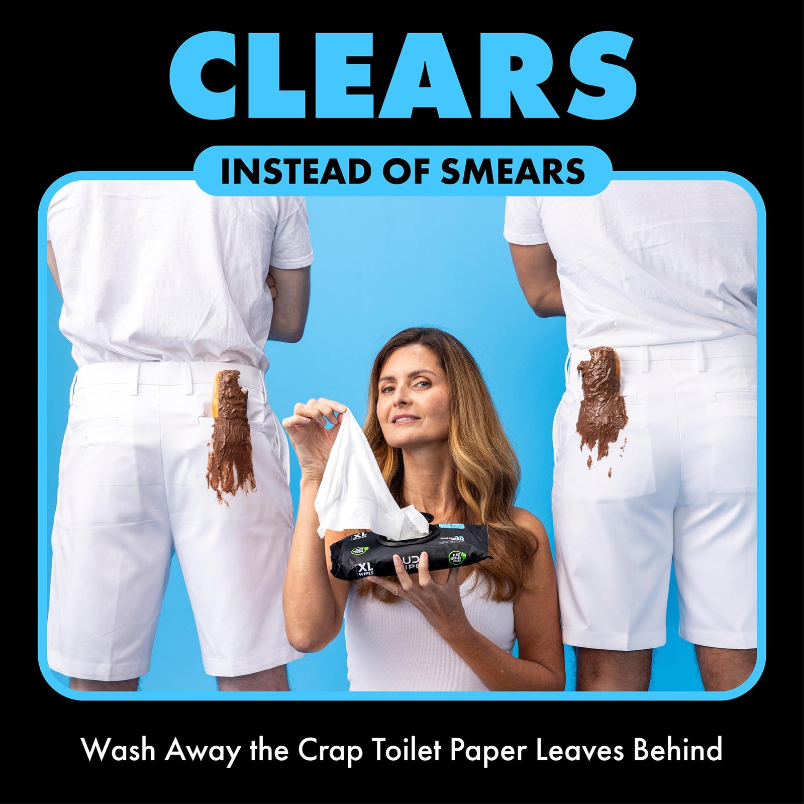 DUDE Wipes, 48 Count, 2 Pack | Flushable | 48 Count (Pack of 2), White