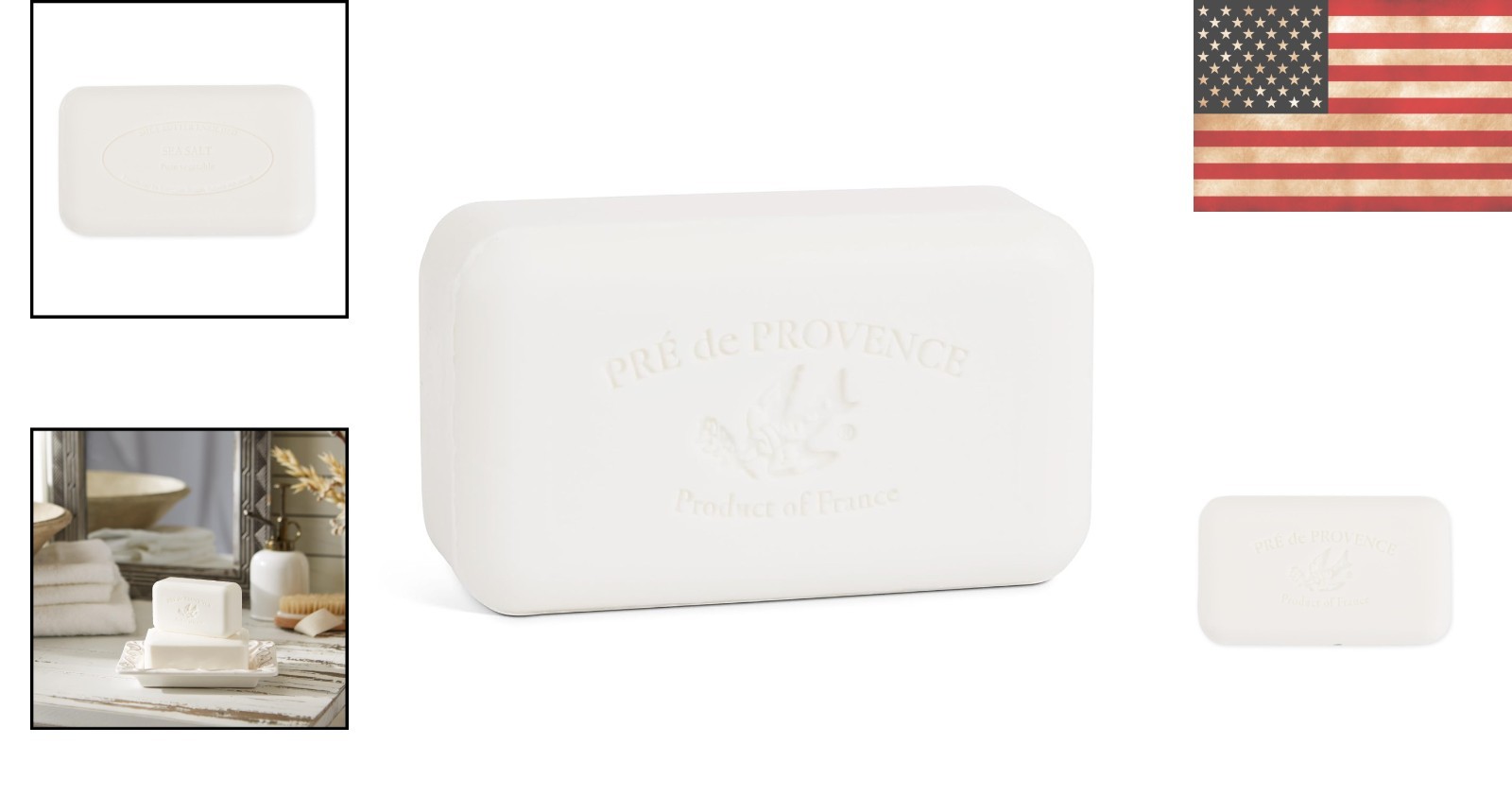 Luxurious Artisanal Soap Bar with Organic Shea Butter – Sea Salt Scent, 5.3 oz
