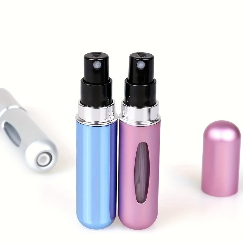 5Pcs Mini Travel Perfume Atomizer Bottle Spray Pump Case Refillable Portable US