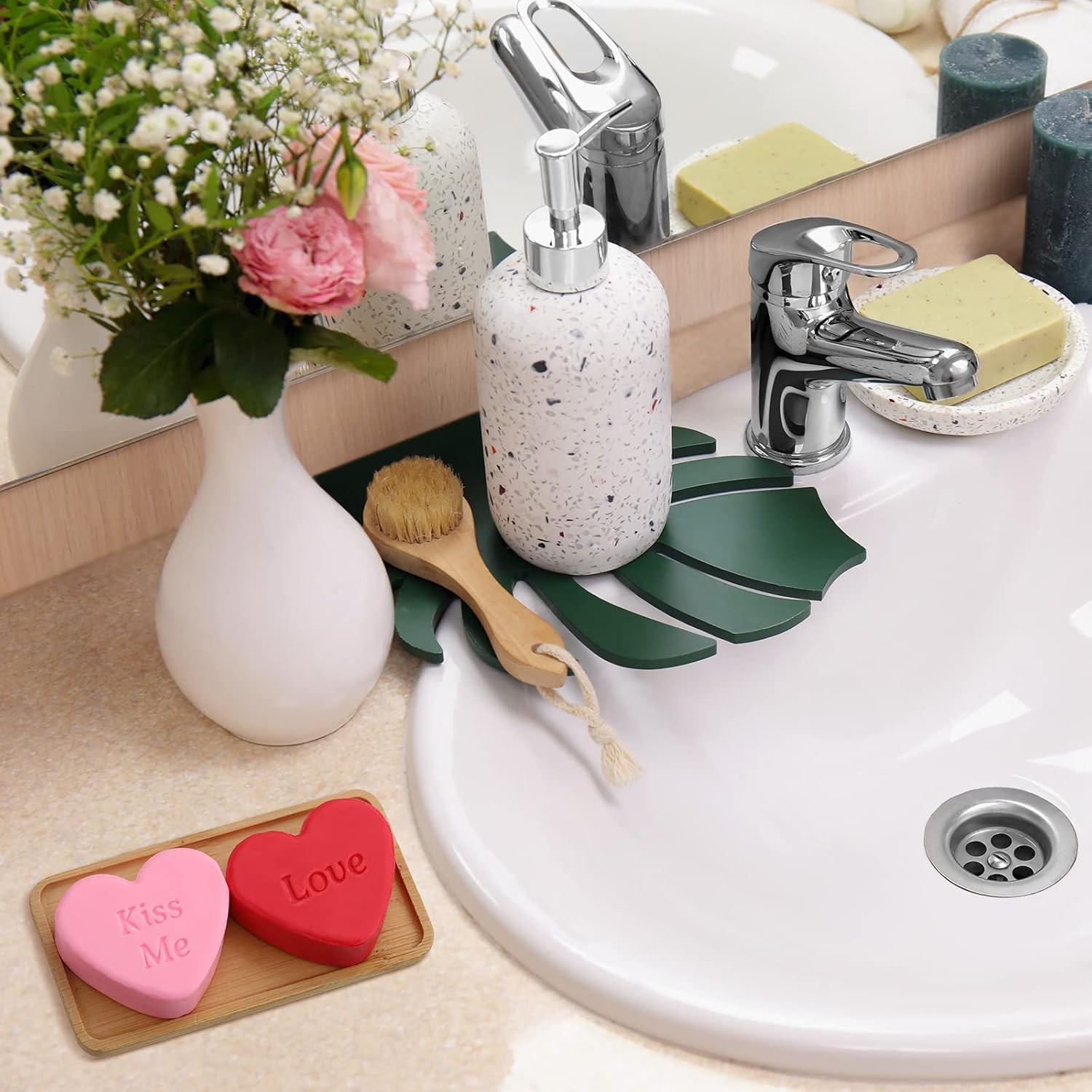 24 Pcs 2 Inch Valentine‘S Day Heart Soap Gift Colorful Soaps Wedding Party Favor