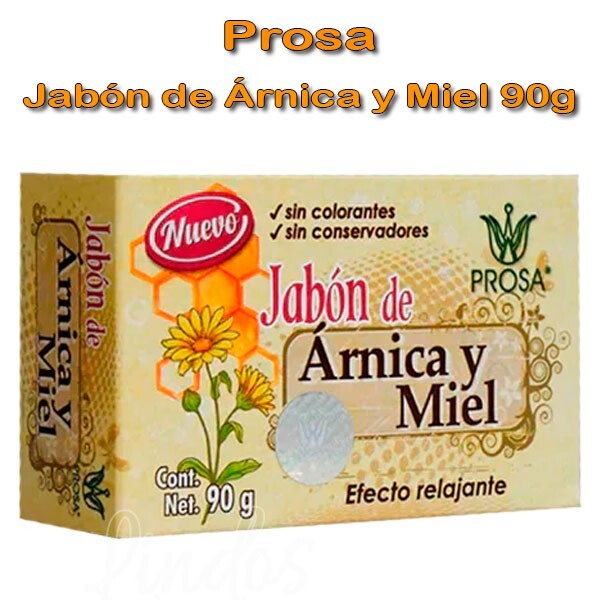 PROSA Jabón Árnica y Miel / Arnica & Honey Bar Soap Relaxing Effect 90g