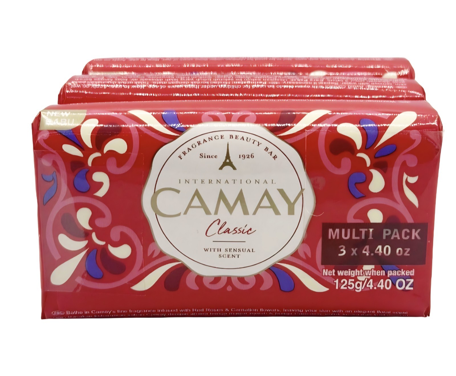 ❤️ CAMAY ❤️ (3-BARS) 4.40 Oz 🥀🫧 ●CLASSIC● 🌹🫧 With •Sensual Scent Bars 🫧.