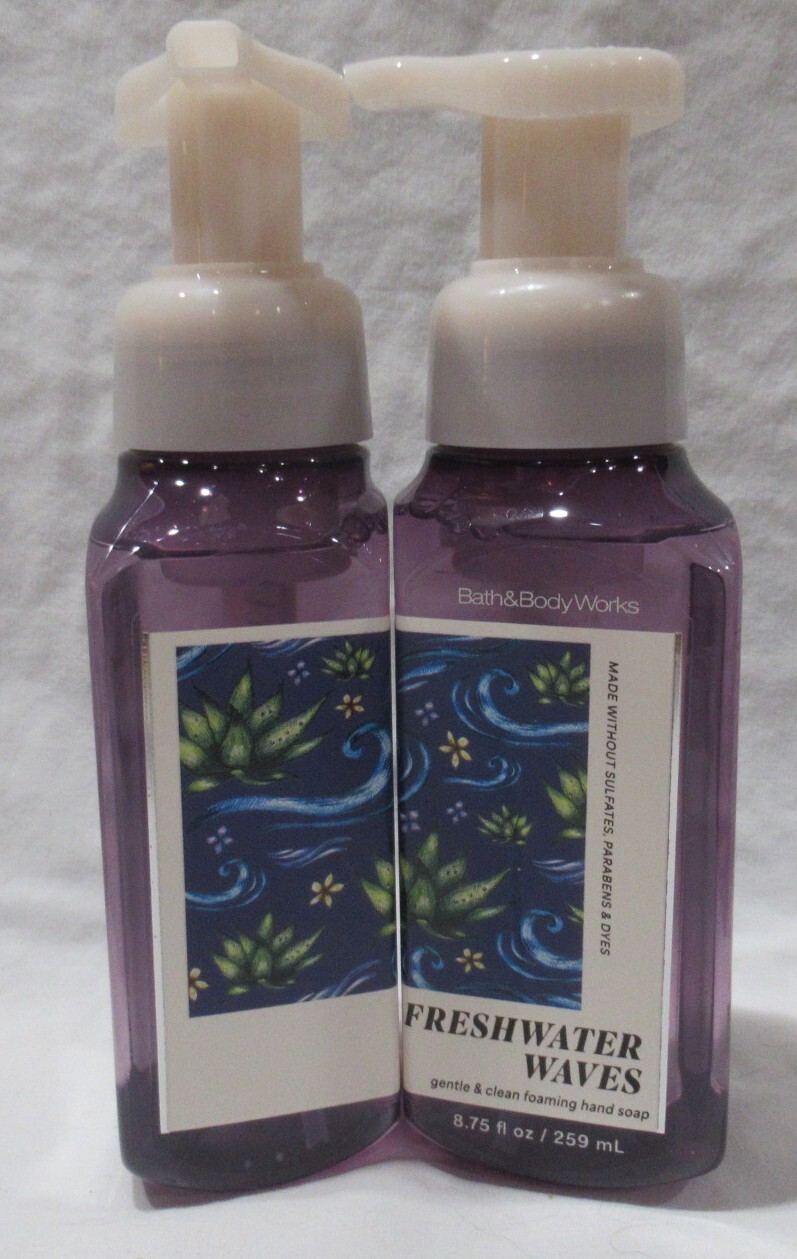 Bath & Body Works Gentle & Clean Foaming Hand Soap Set Lot of 2 FRESHWATER WAVES