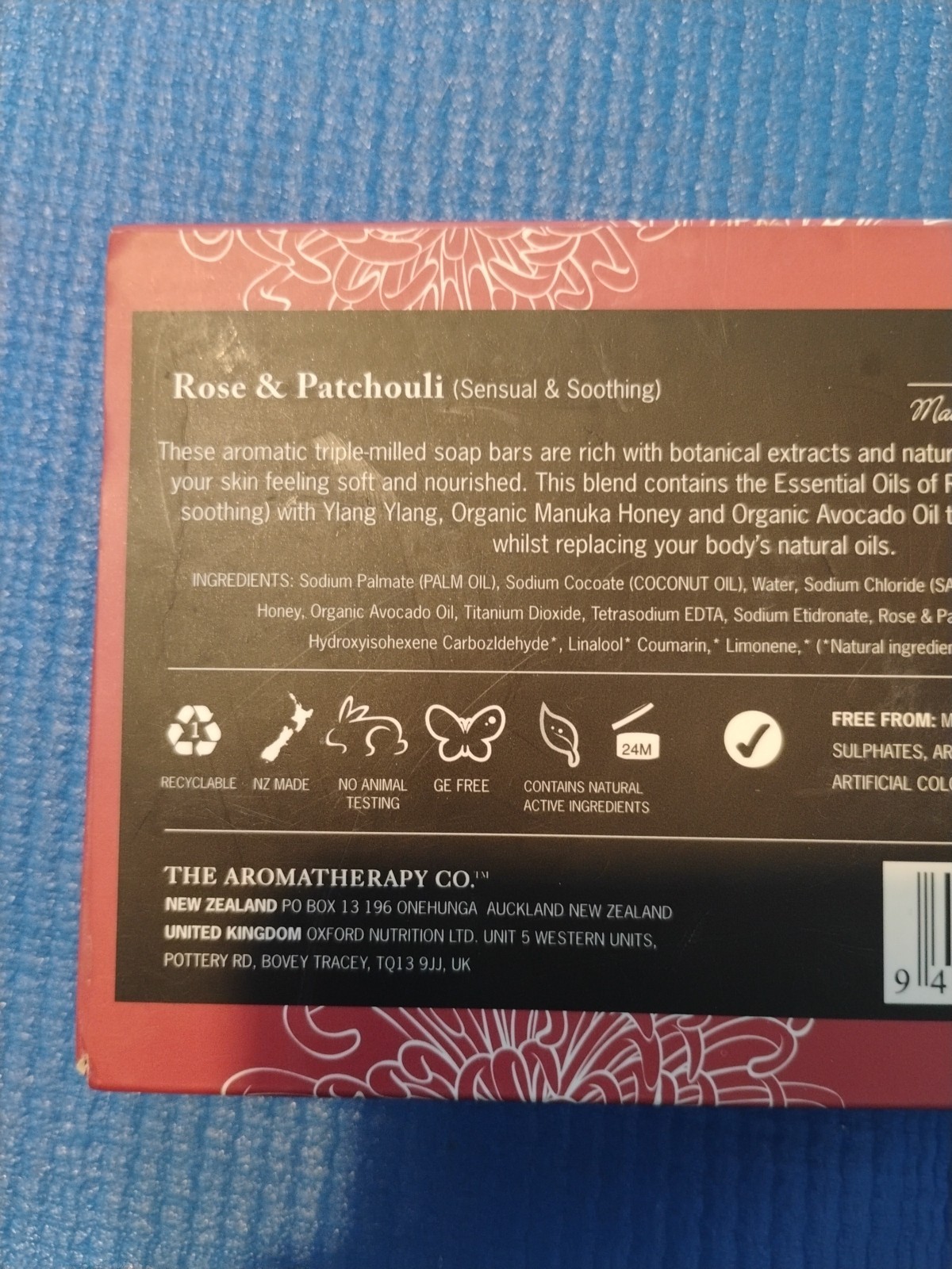 The Aromatherapy Co. Patchouli Bar Soap Set 2, 3.2oz New Zealand Made Gift X2