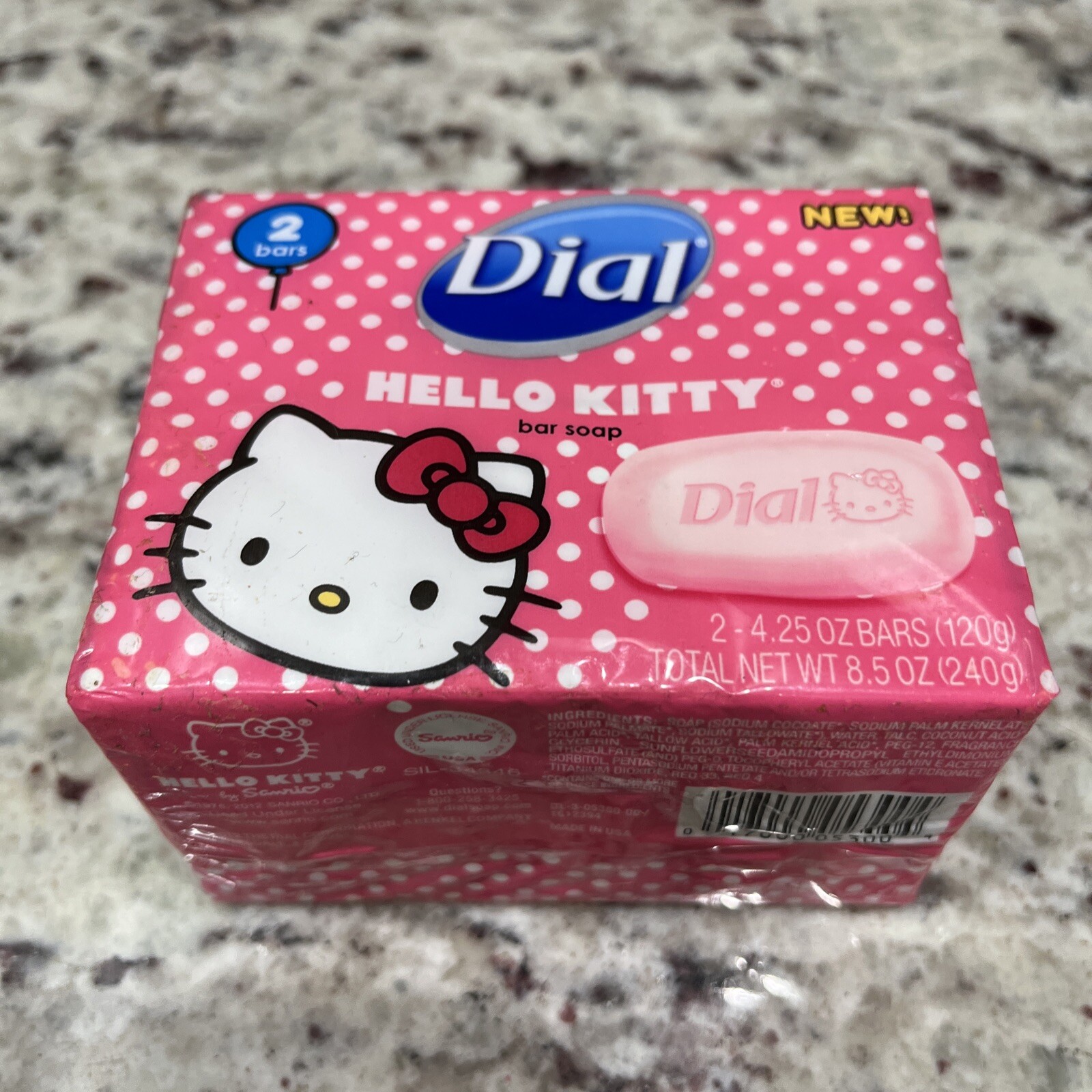 Rare Dial Sanrio Hello Kitty Bar Soap (2 Bars) New Sealed Collectable