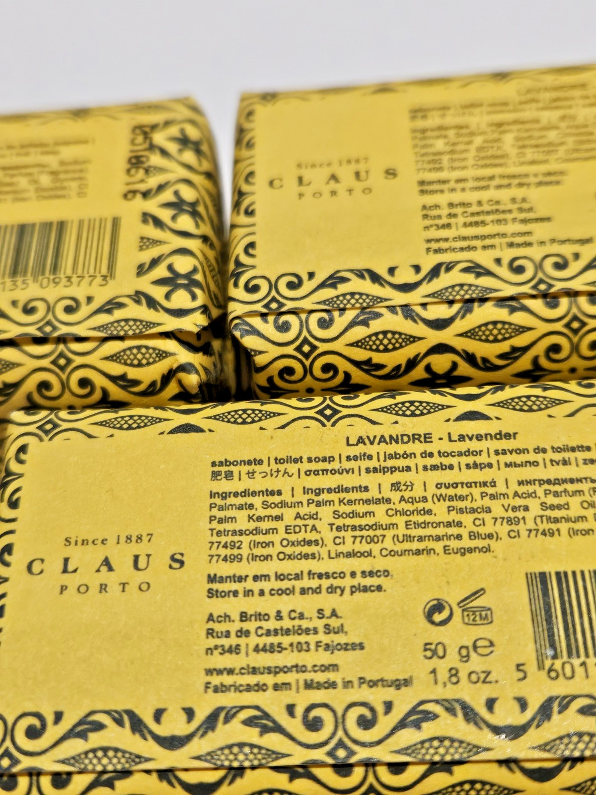 Claus Porto Lavandre Lavender Luxury Mini Soaps Set of 5 New Sealed Each 1.8 oz.