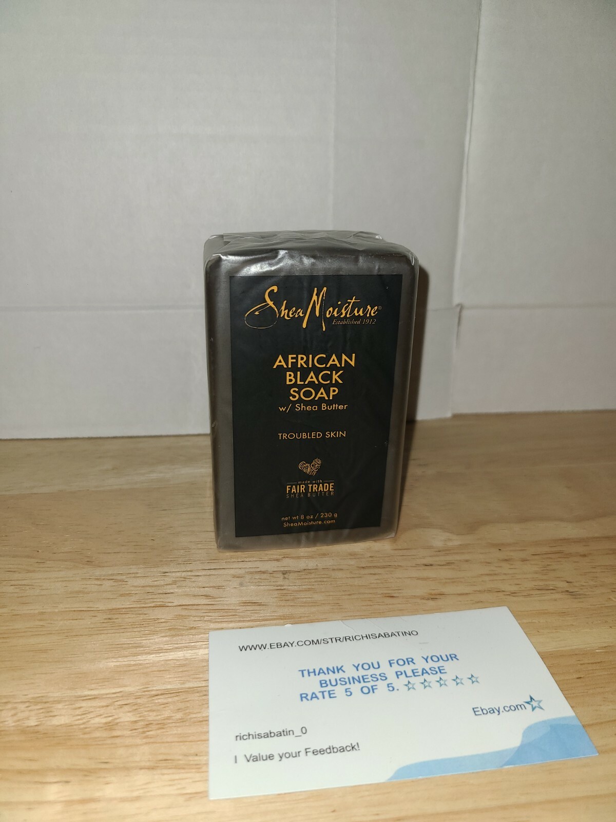 Shea Moisture African Black Bar Soap With Shea Butter 8 oz