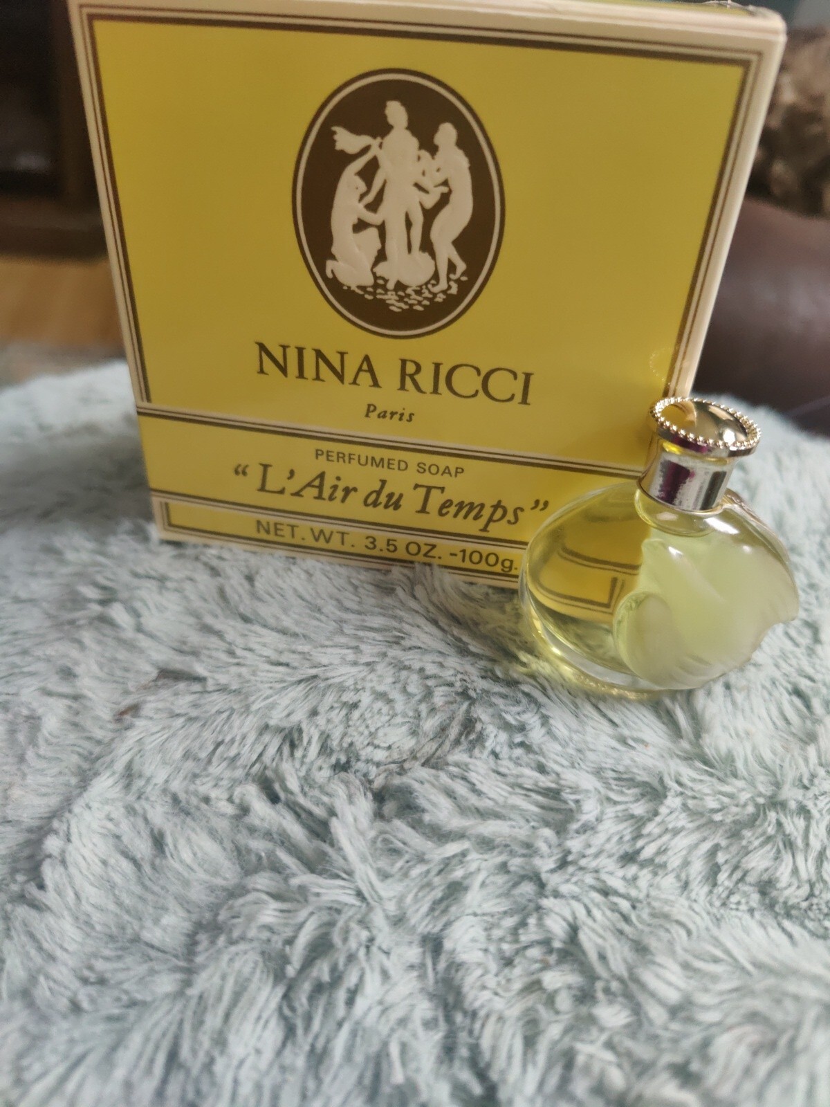 NIB Vintage Nina Ricci L’Air du Temps Soap 100g + 1/3 oz Eau De Parfum NEW