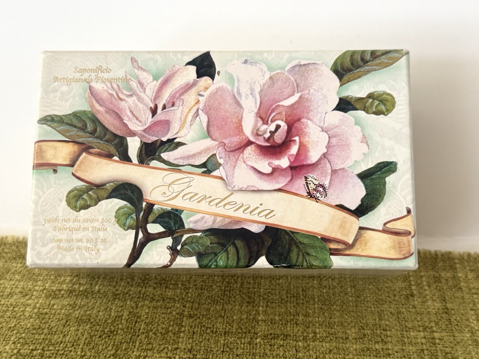 Gardenia Scented Soap Bar ITALY NIP La saponeria Firenze made in Tuscany