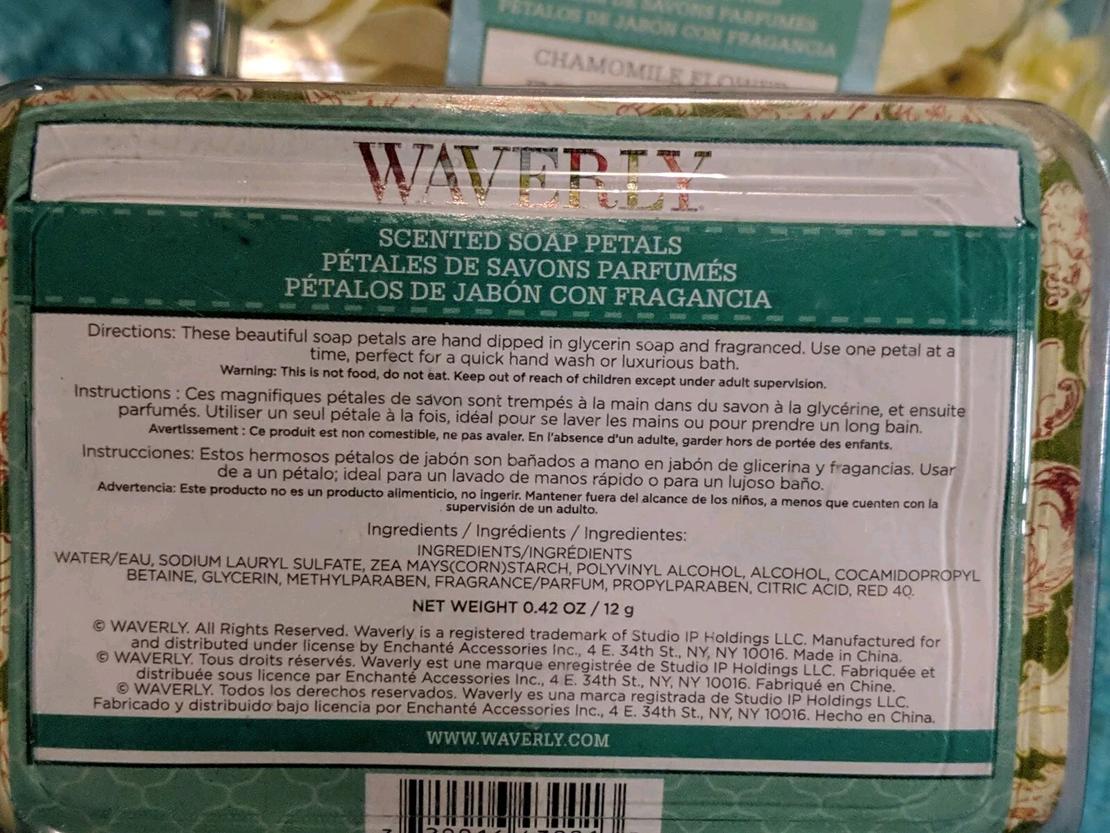 Waverly Scented Soap Petals Citrus Grapefruit & Chamomile Flower Soap Flowers