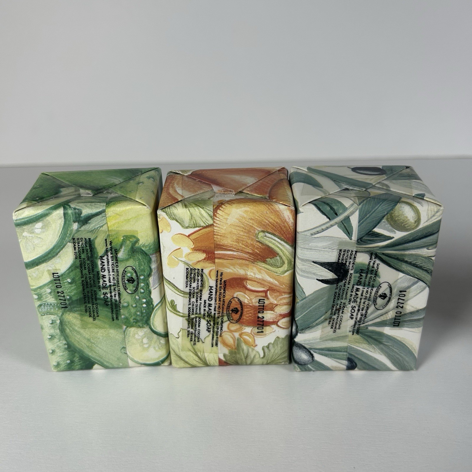 Le Veneri Italian Soap Bars 5.25 oz 5 Pieces ￼Vegetable Based Handmade Italy