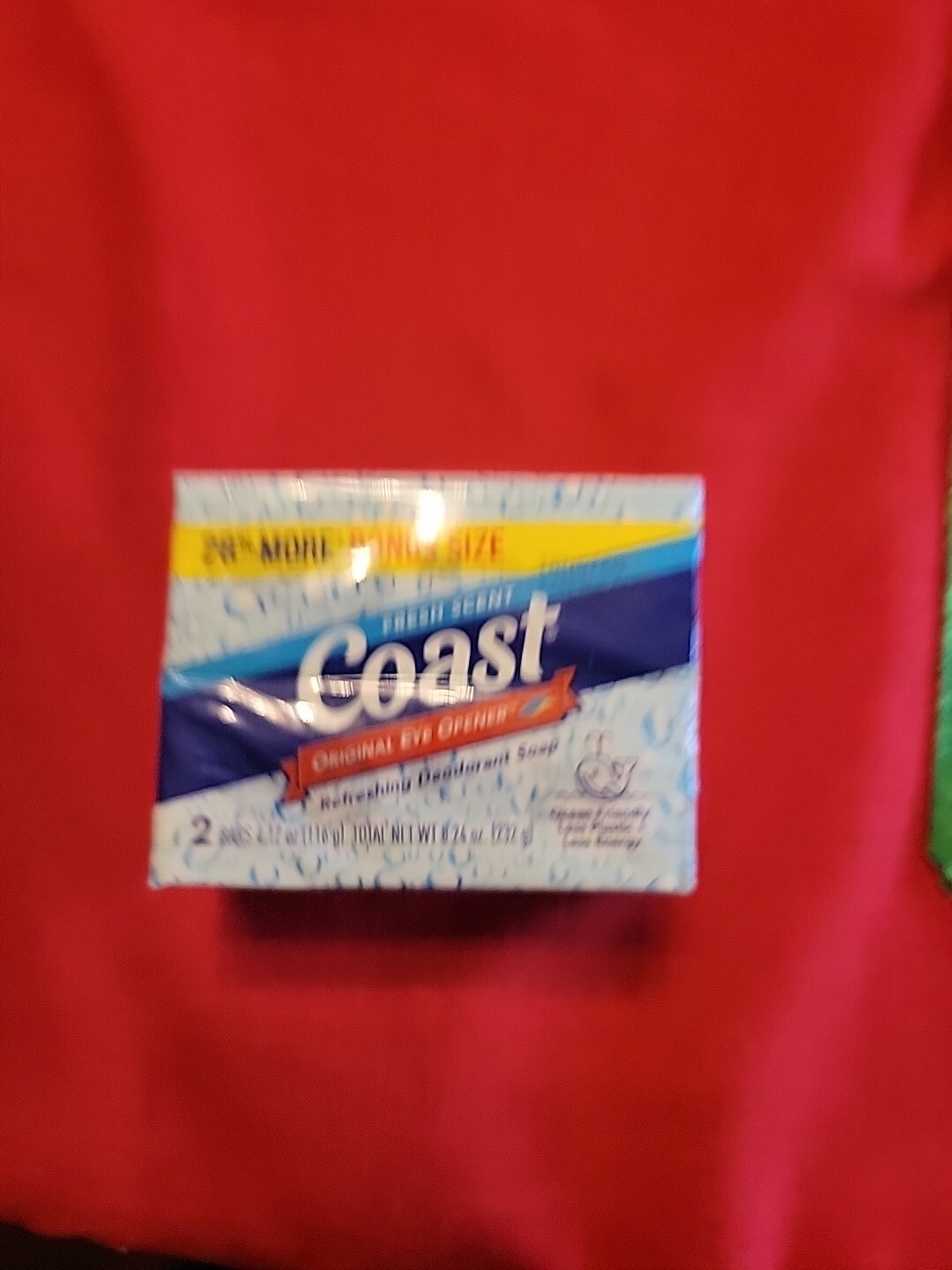 Pack of 2 Coast Deodorant Soap Bar Fresh Scent 4.12 oz Each Eye Opener