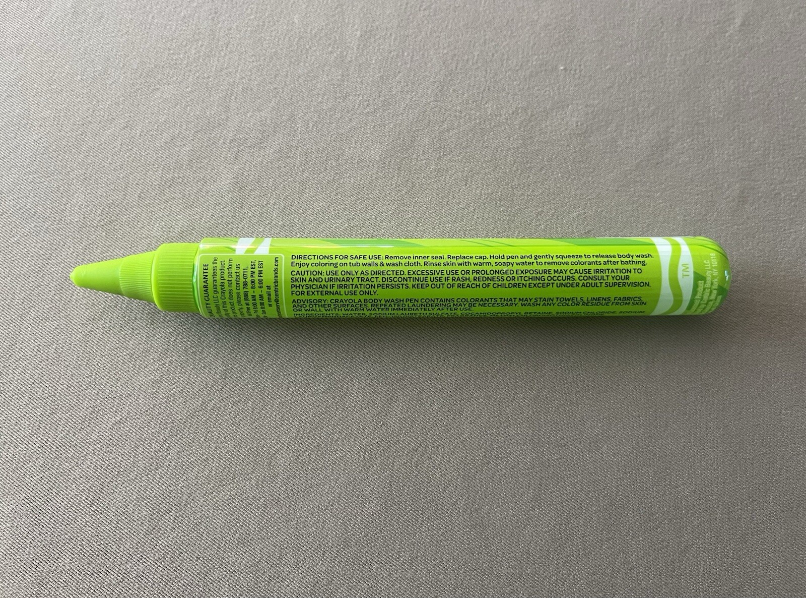 1.9 Oz Crayola Bathtub Body Wash Pen In Screamin’ Green Apple, For Ages 3+, New!