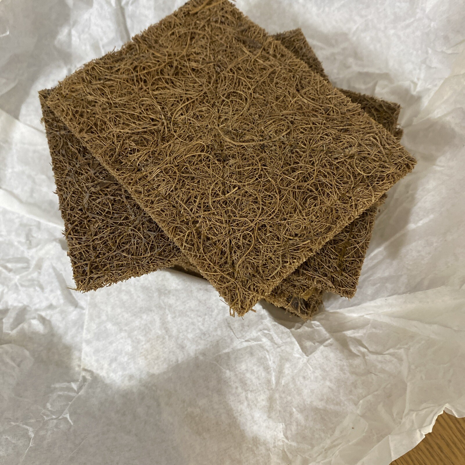 Lot Of 5 (FIVE) 100% Natural Coconut Fiber Soap Saver Dish Pad Holder