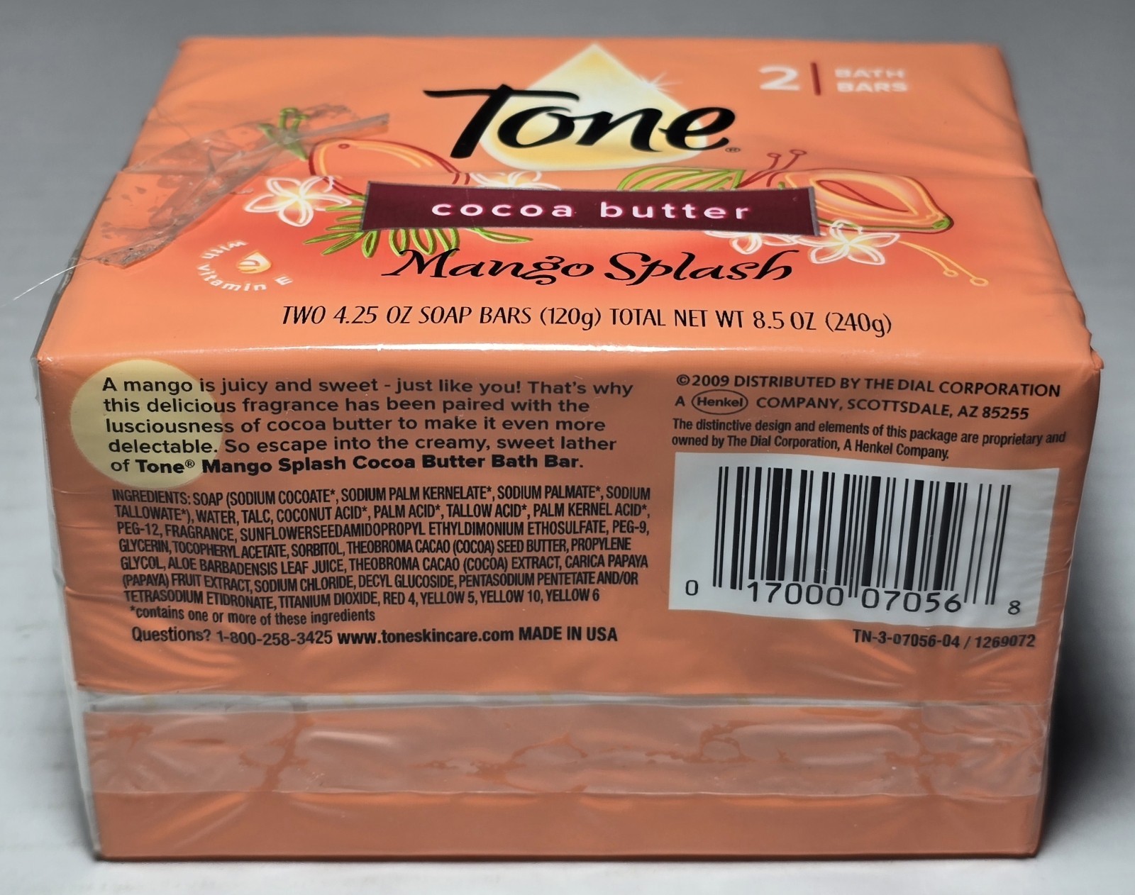 Tone Cocoa Butter Mango Splash Soap New
