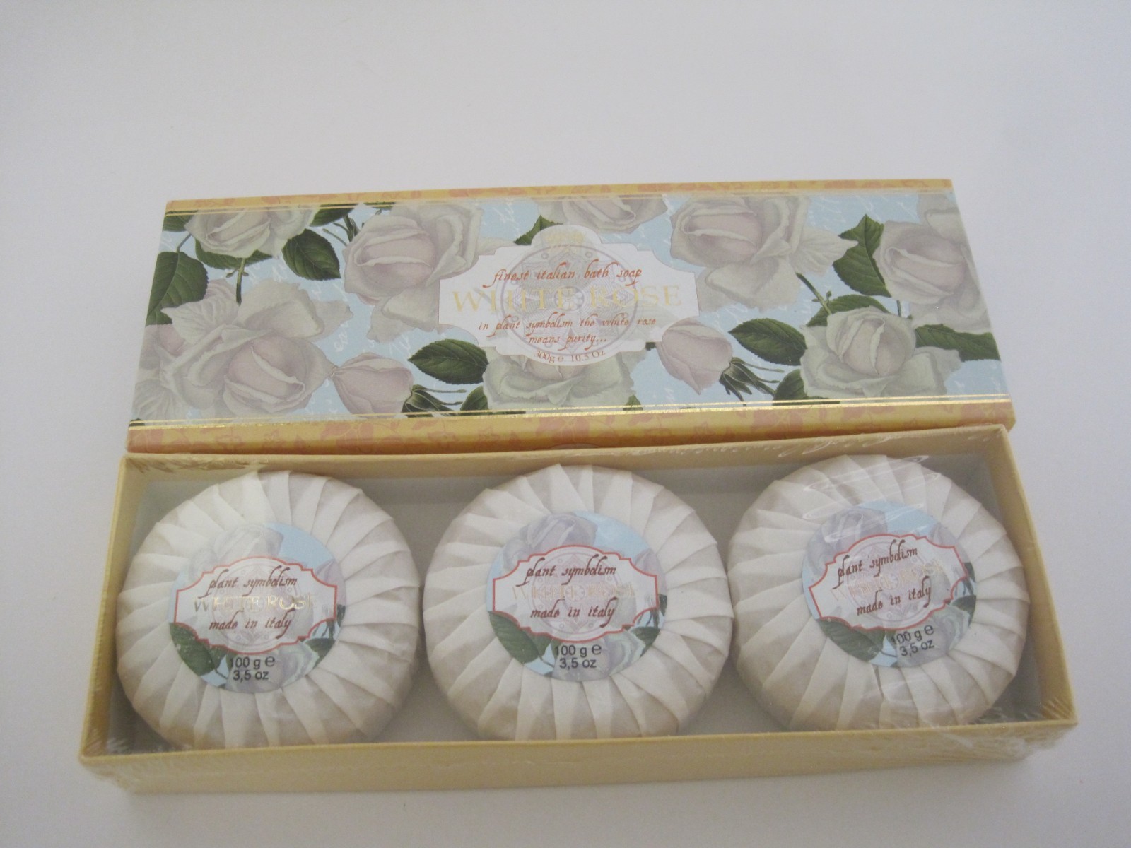 Saponificio Varesino Fine Italian Soap White Rose Soaps 3x 3.5oz