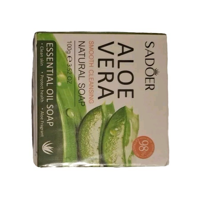 SADOER Moisturizing Aloe Vera Soap with Essential Oils Oil Control 100g/2 PACK