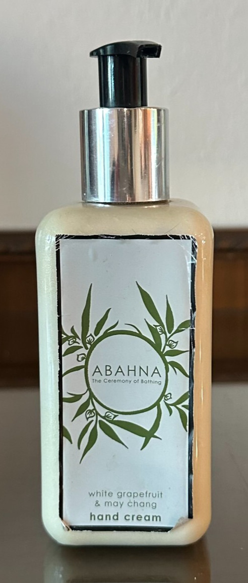 Abahna White Grapefruit & May Chang 8.5 oz / 250 ml Hand Cream RARE