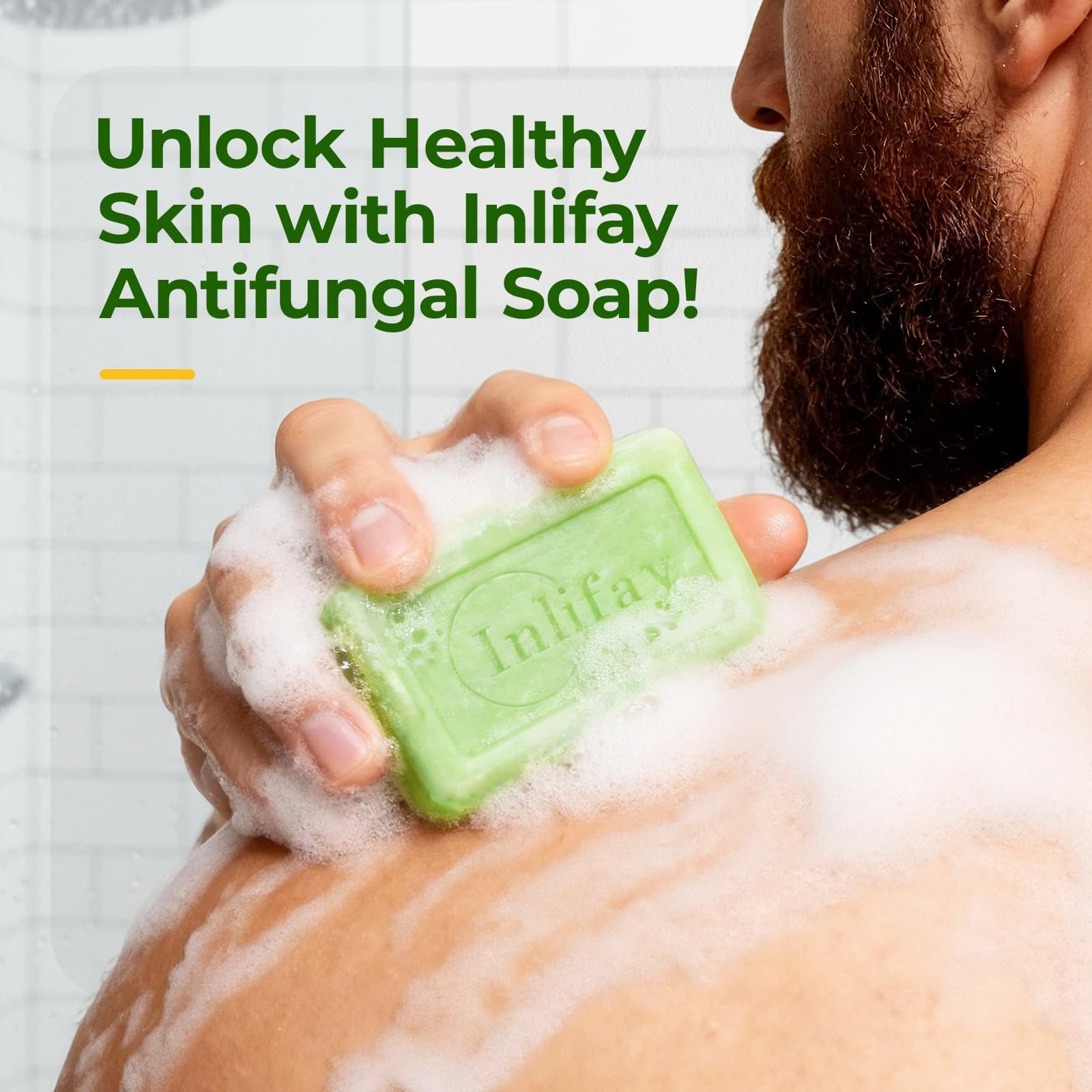 Tolnaftate 1% Antifungal Bar Soap : Athletes Foot Ringworm Jock Itch Fast Itc…