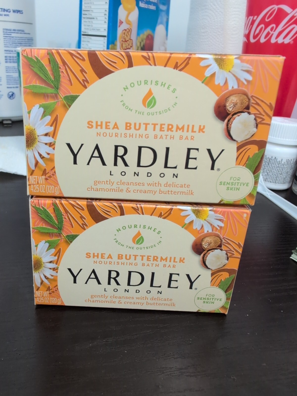 Yardley Shea Buttermilk Moisturizing Bath Bar with Like Tone 4.25 oz Pack of 2