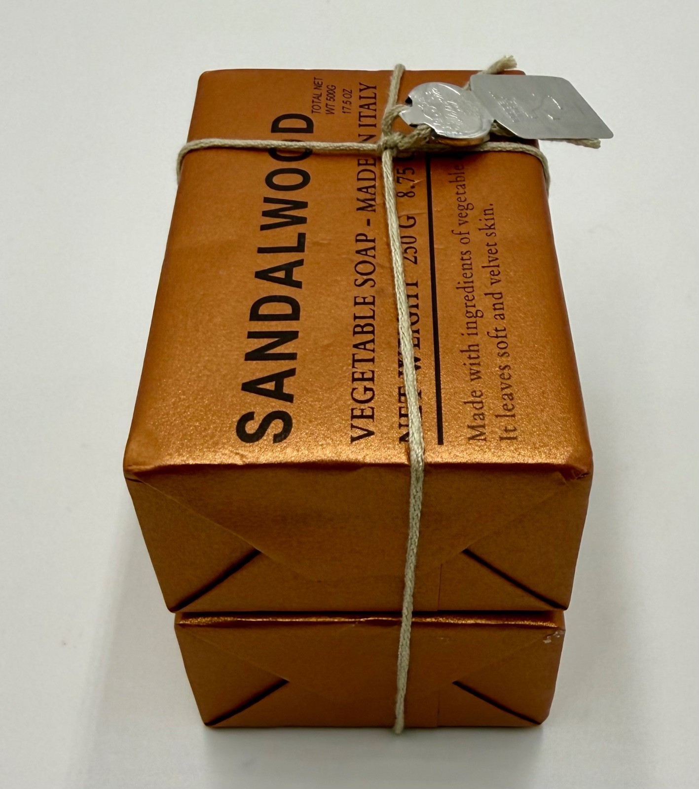ALCHIMIA – Sandalwood Vegetable Soap 2 Bars 250gr – 8.75 oz. Italy