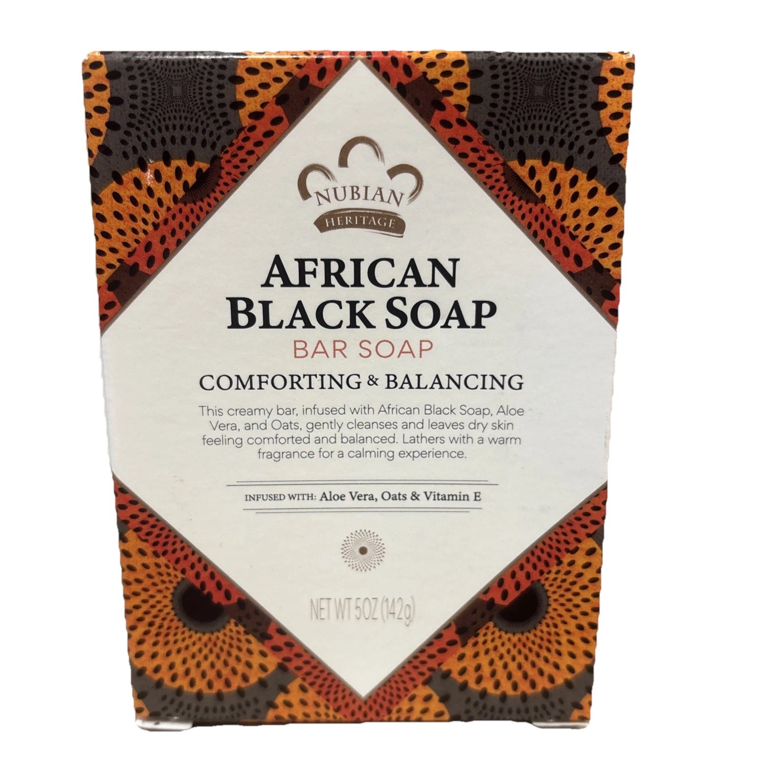 Nubian Heritage – Detoxifying & Balancing African Black Soap Bar – 5 oz.