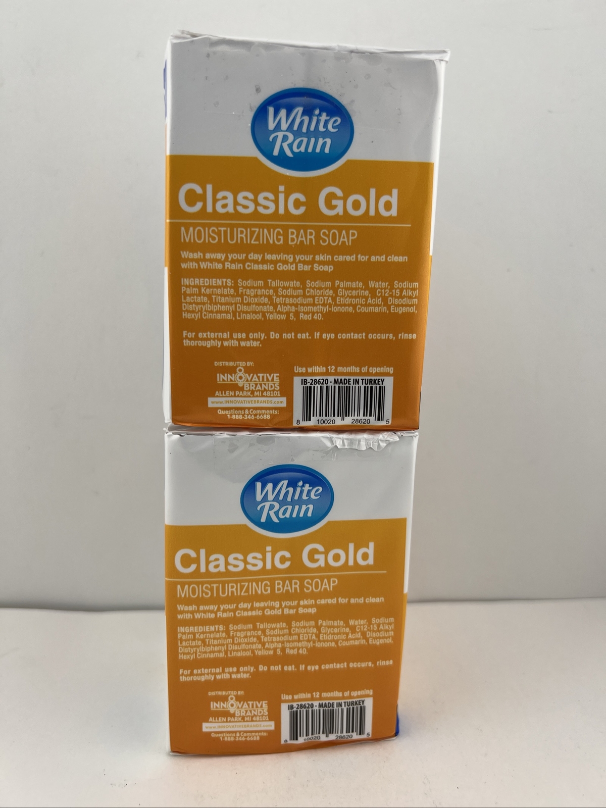 White Rain Bar Soap CLASSIC GOLD Lasting Freshness, 4 Bars Total – FREE SHIPPING