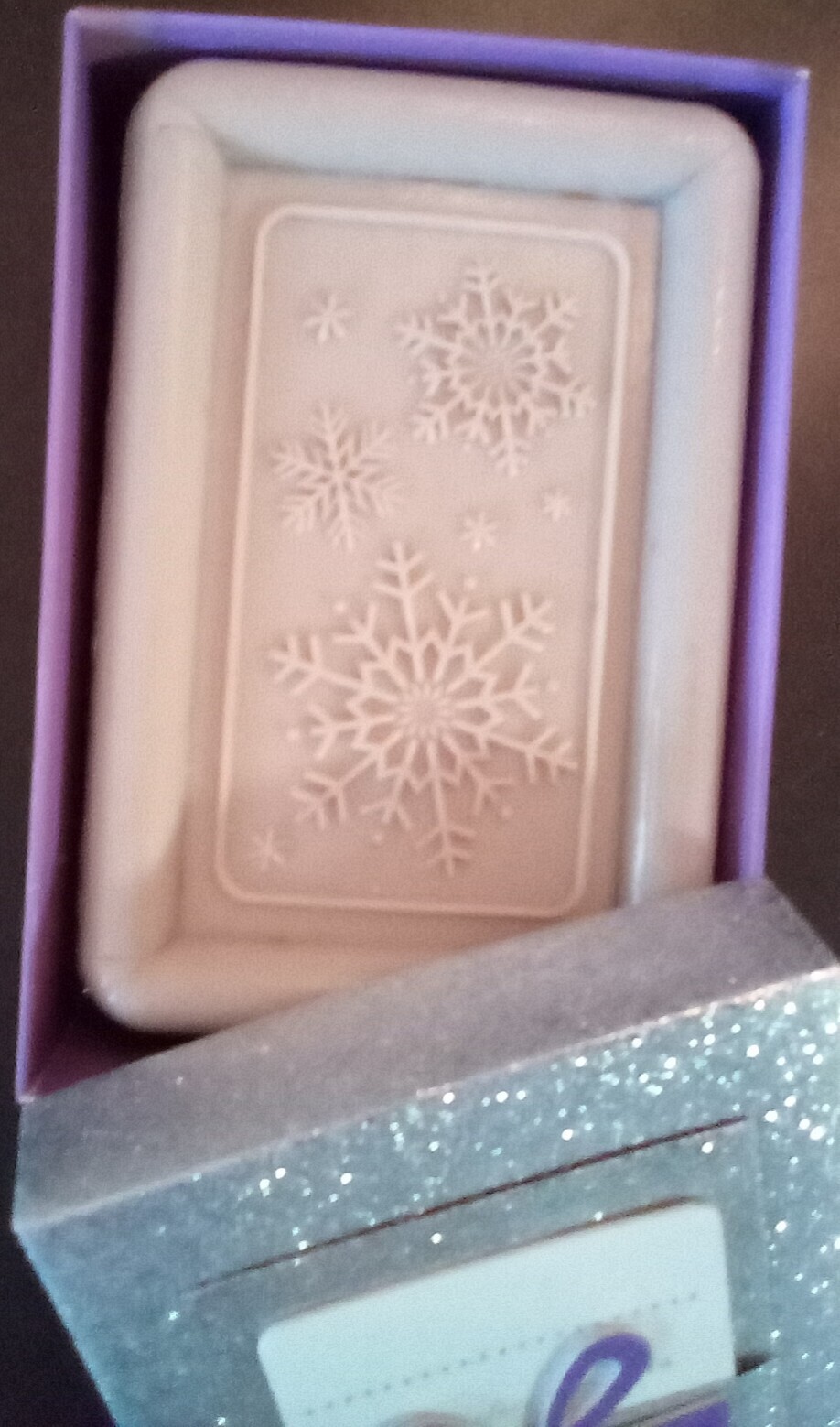NIB ~ Winterberry “Snowflake” GLYCERIN 12 oz Bar Soap in Gift (Card) Box • USA