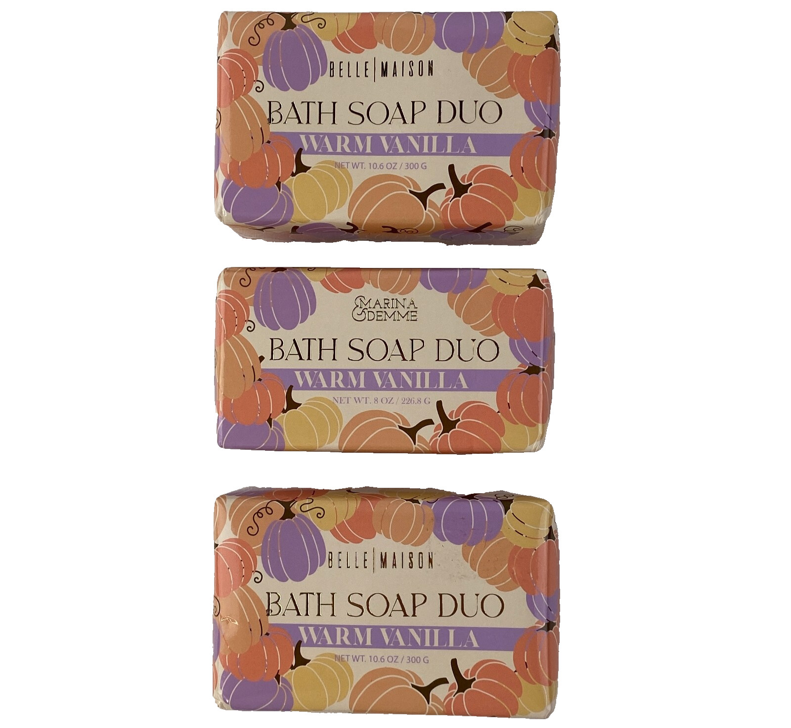 Belle Maison + Marina & Demme Bar Soap Warm Vanilla LOT of 3 EXP 04/02/25 B60