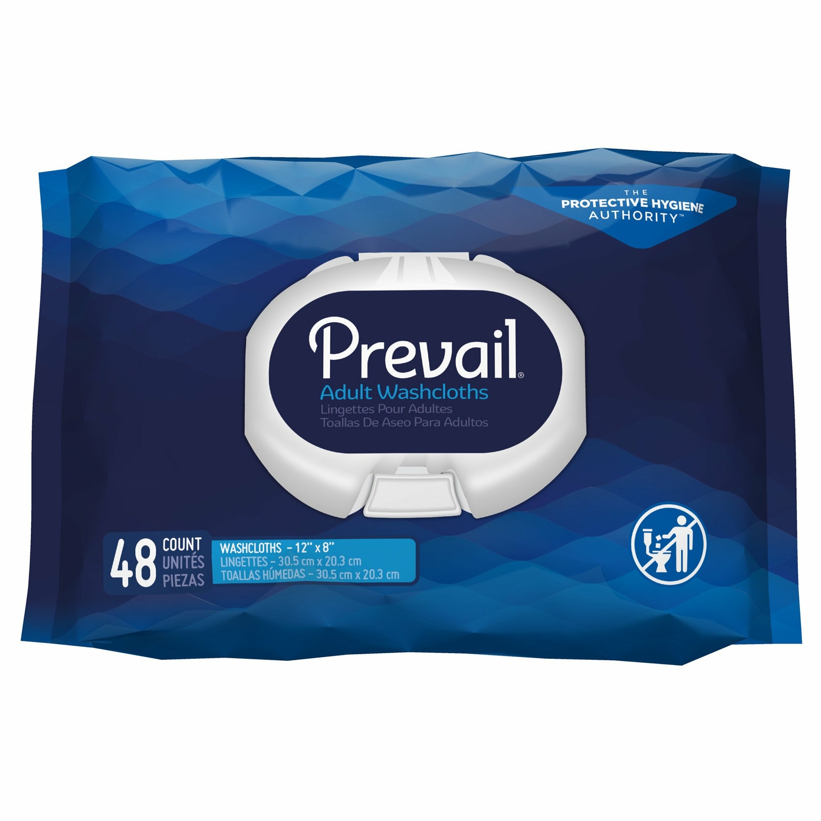 Prevail Adult Wipe or Washcloth 8 x 12″ 48 Wipes