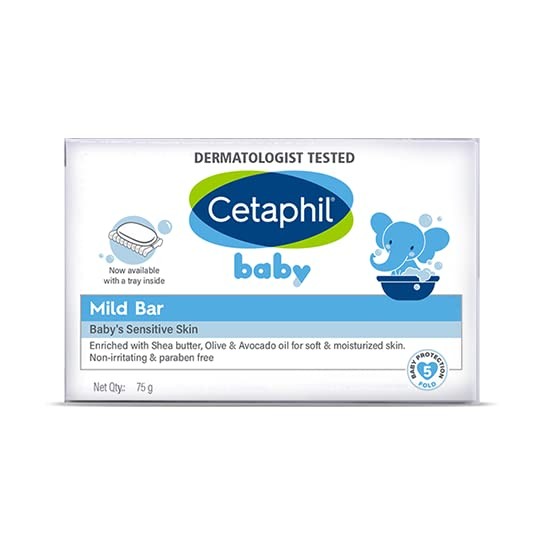Cetaphil Baby Mild Bar for Face and Body 75gm (Pack of 3)-