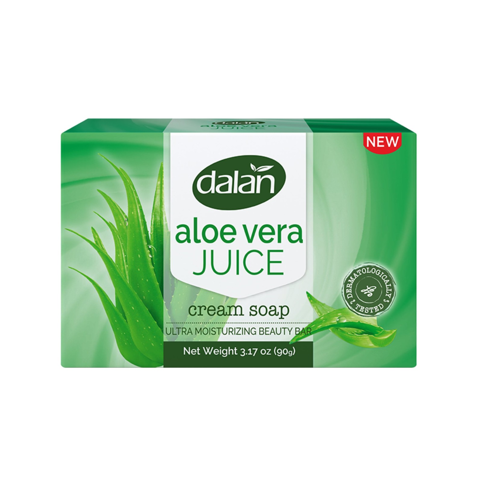 Dalan Aloe Vera Juice Cream Soap Bar, 9 Bars x 3.17oz Each