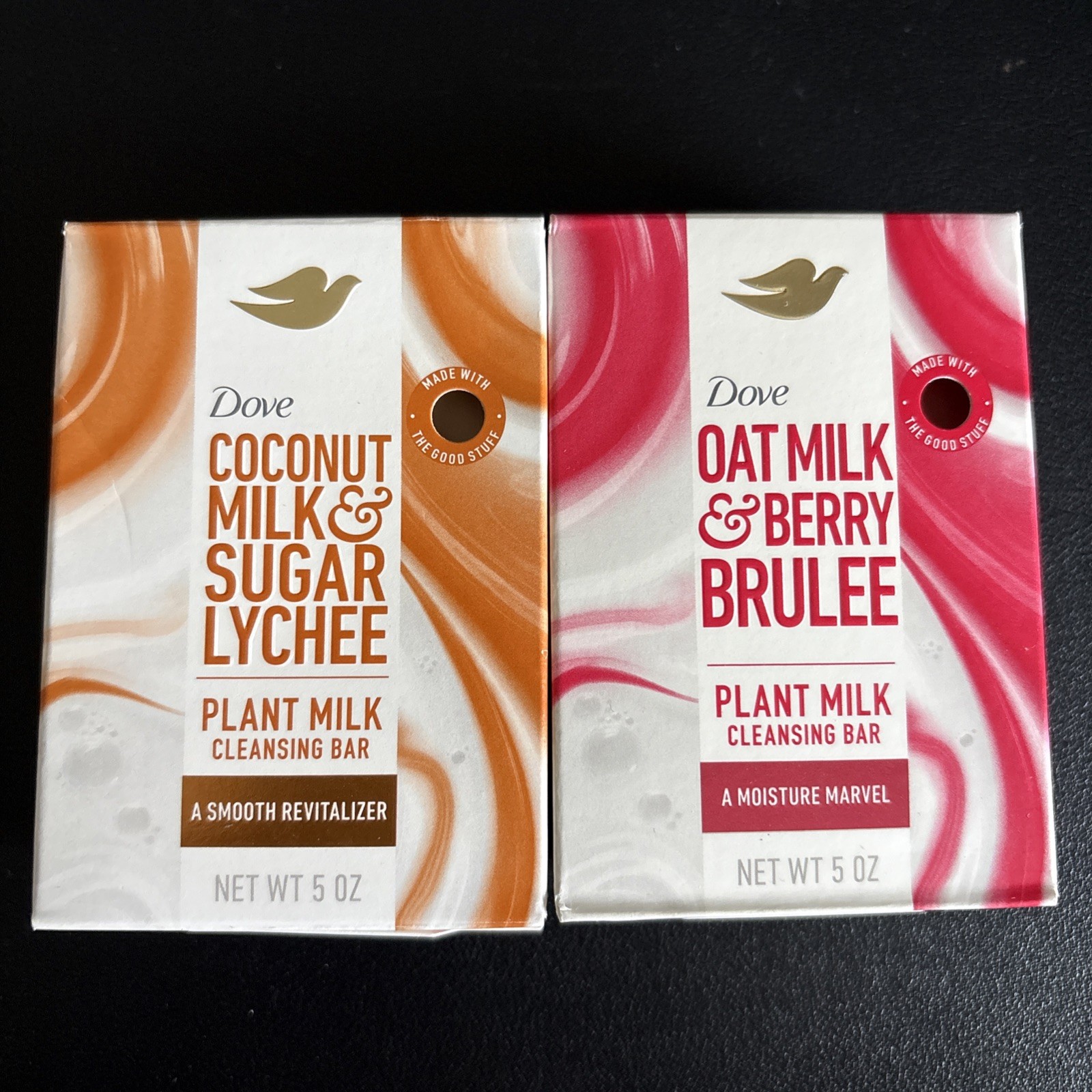 Dove Plant Milk Cleansing Bar – Oat Milk/Berry Brulee Coconut Milk/sugar Lychee