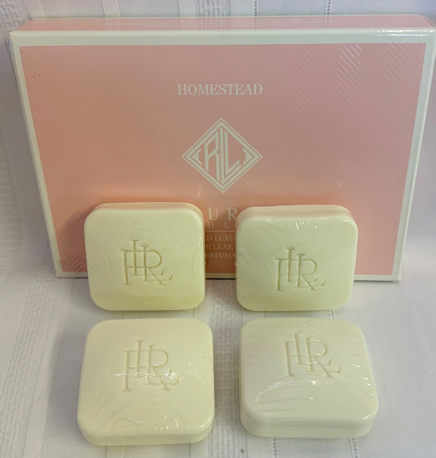 Ralph Lauren Homestead Scented Luxury Soaps FOUR 4 Sealed Soap Bars